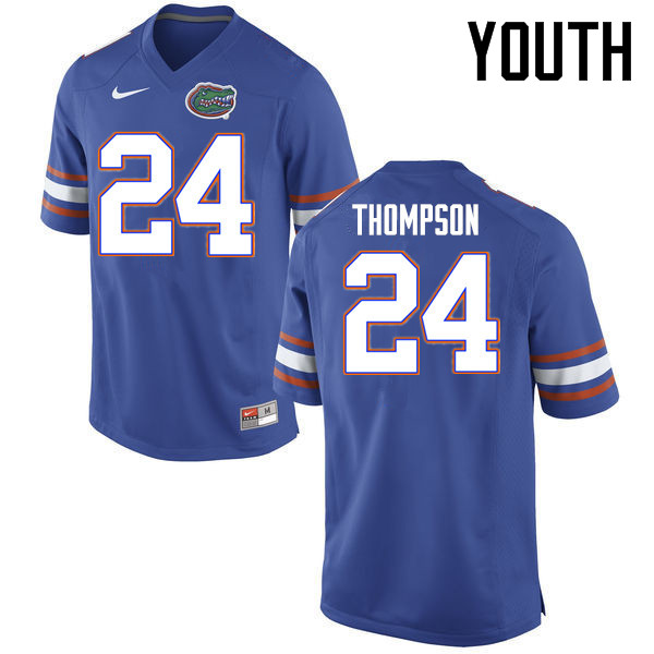 Youth Florida Gators #24 Mark Thompson College Football Jerseys Sale-Blue